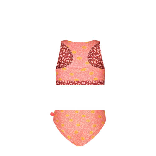 Just Beach reversible crop bikini Inside Out oranje/roze Meisjes Polyester - maat 170-176 afbeelding