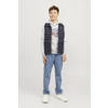 JACK & JONES JUNIOR hoodie JJELOGO met logo wit melange