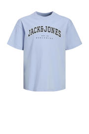 thumbnail: JACK & JONES JUNIOR T-shirt JJECALEB VARSITY met logo lichtblauw