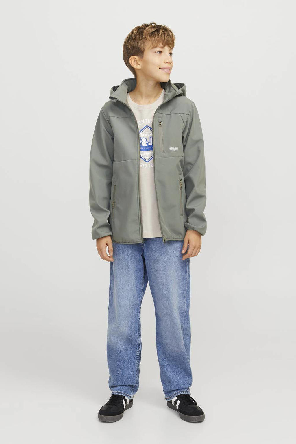 JACK & JONES JUNIOR softshell jas groen
