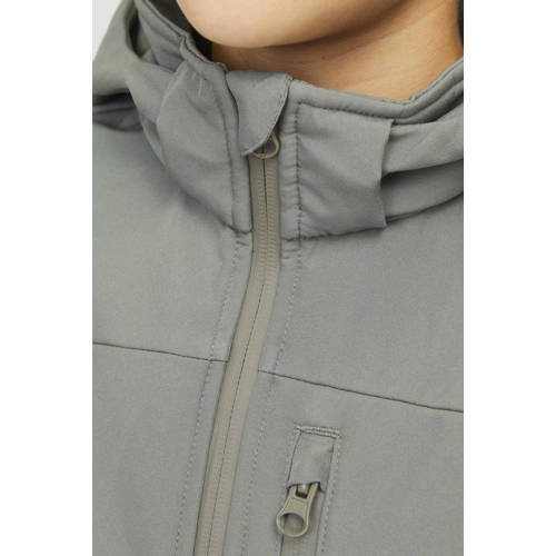JACK & JONES JUNIOR softshell jas groen Effen - maat 140 afbeelding