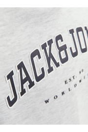 thumbnail: JACK & JONES JUNIOR hoodie JJECALEB VARSITY met logo wit melange