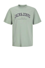 thumbnail: Groene jongens JACK & JONES JUNIOR T-shirt van katoen met logo dessin, korte mouwen en ronde hals