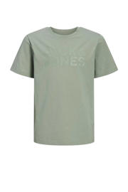 thumbnail: Groene jongens JACK & JONES JUNIOR T-shirt van katoen met logo dessin, korte mouwen en ronde hals