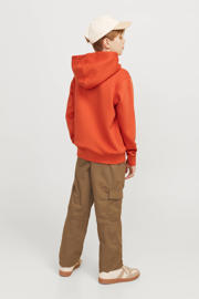thumbnail: JACK & JONES JUNIOR hoodie JORVESTERBRO met tekst oranjerood