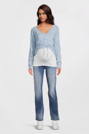 cropped zwangerschapstrui MLVIKTORINE lichtblauw