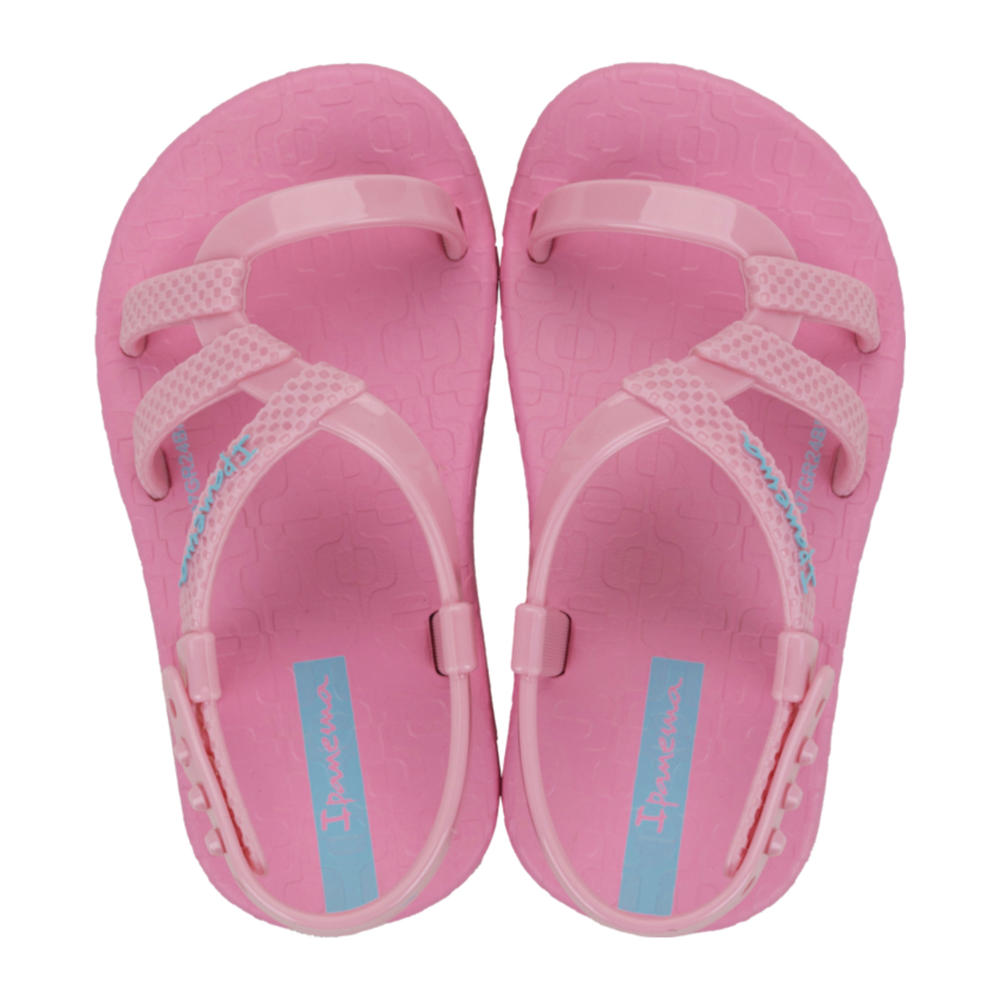 Roze meisjes Ipanema Ipanema Diversa Baby sandalen van rubber met drukknoop