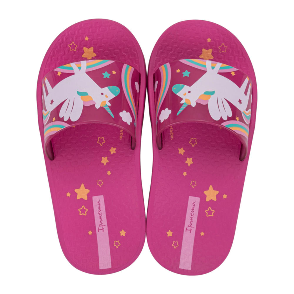 Fuchsia meisjes Ipanema badslippers van rubber met printopdruk