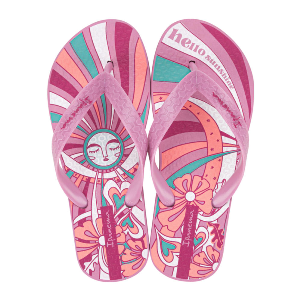 Roze en witte jongens en meisjes Ipanema Classic teenslippers van 100% flexpand 