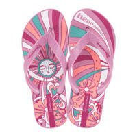 thumbnail: Roze en witte jongens en meisjes Ipanema Classic teenslippers van 100% flexpand 