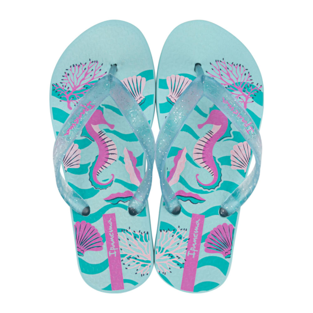 Blauw en roze jongens en meisjes Ipanema Classic teenslippers van 100% flexpand 