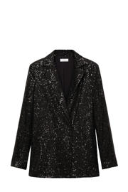 thumbnail: MANGO TEEN regular blazer blazer zwart pailletten