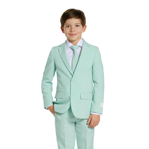OppoSuits kostuum Daily petrol/mintgroen Jongens Polyester Reverskraag - maat 158/164 afbeelding