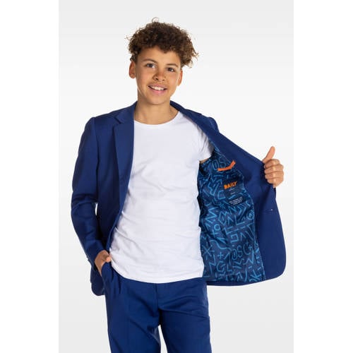 OppoSuits kostuum blauw Jongens Polyester Reverskraag Effen - maat 146/152 afbeelding
