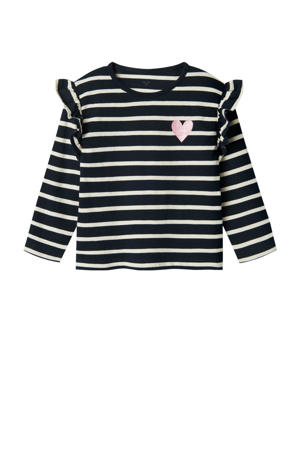 longsleeve donkerblauw met glitter