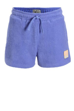 short van badstof paars