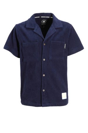 overhemd van badstof blauw