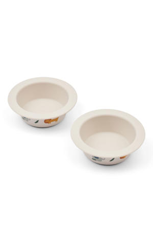 Peony Printed Suction Bowl 2-Pack
