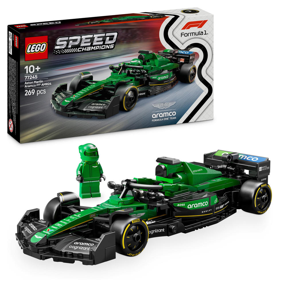 LEGO Speed Champions Aston Martin Aramco F1® AMR24 racewagen 77245