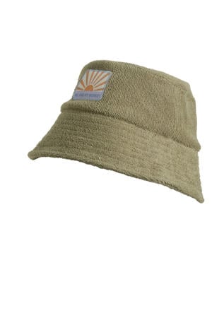 buckethat van badstof khaki