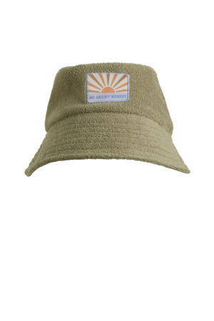buckethat van badstof khaki