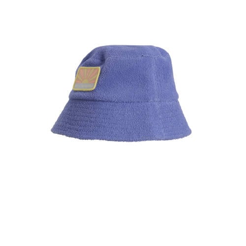 Me & My Monkey buckethat van badstof paars Hoed Jongens Katoen Logo