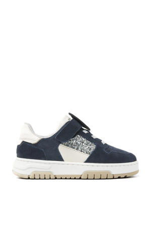 Basket Court Jr  suède sneakers donkerblauw