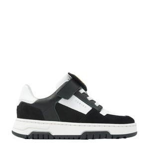Basket Court Jr leren sneakers zwart/wit