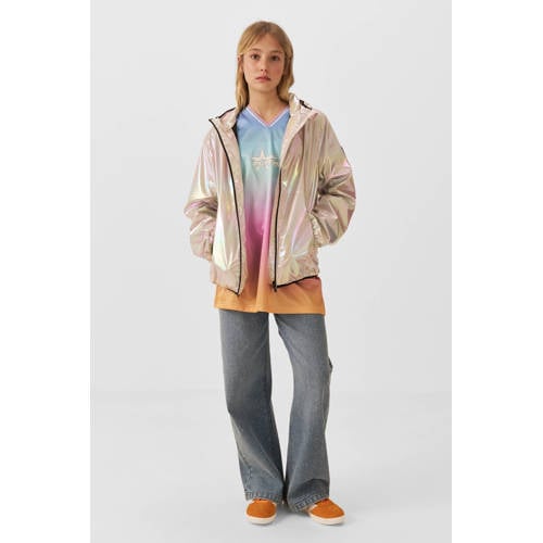 Coolcat jas Pearl Zilver Meisjes Polyester Capuchon Logo