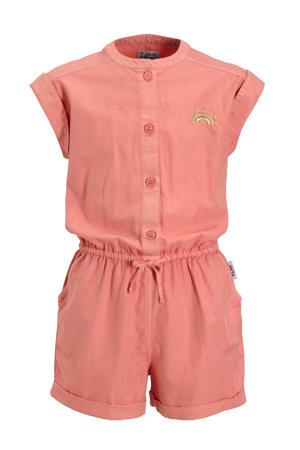 twill jumpsuit peach