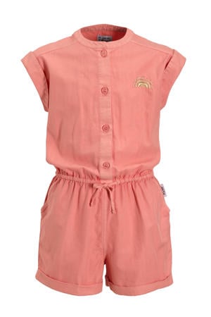 twill jumpsuit peach