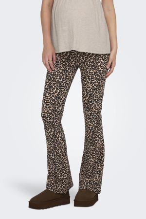 flared zwangerschaps broek camel
