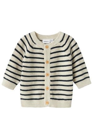 vest beige grof gebreid