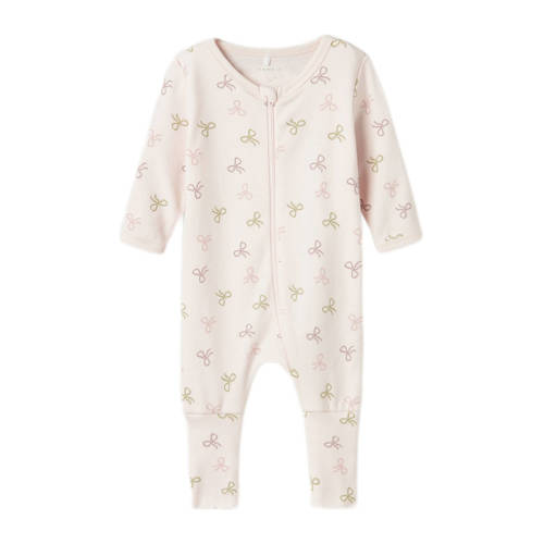 NAME IT BABY pyjama NBFNIGHTSUIT - set van 2 roze/lichtroze Meisjes Katoen Ronde hals