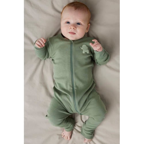 NAME IT BABY pyjama NBMNIGHTSUIT - set van 2 groen Jongens Katoen Ronde hals
