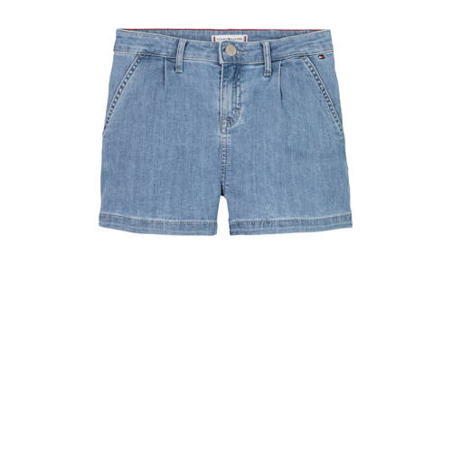 Tommy Hilfiger denim short medium blue denim Korte broek Blauw Meisjes Stretchdenim