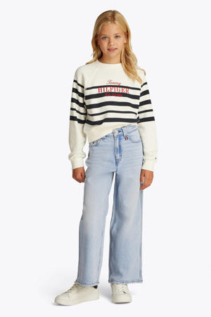 wide leg jeans light blue denim
