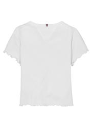 thumbnail: Tommy Hilfiger T-shirt wit rib gebreid