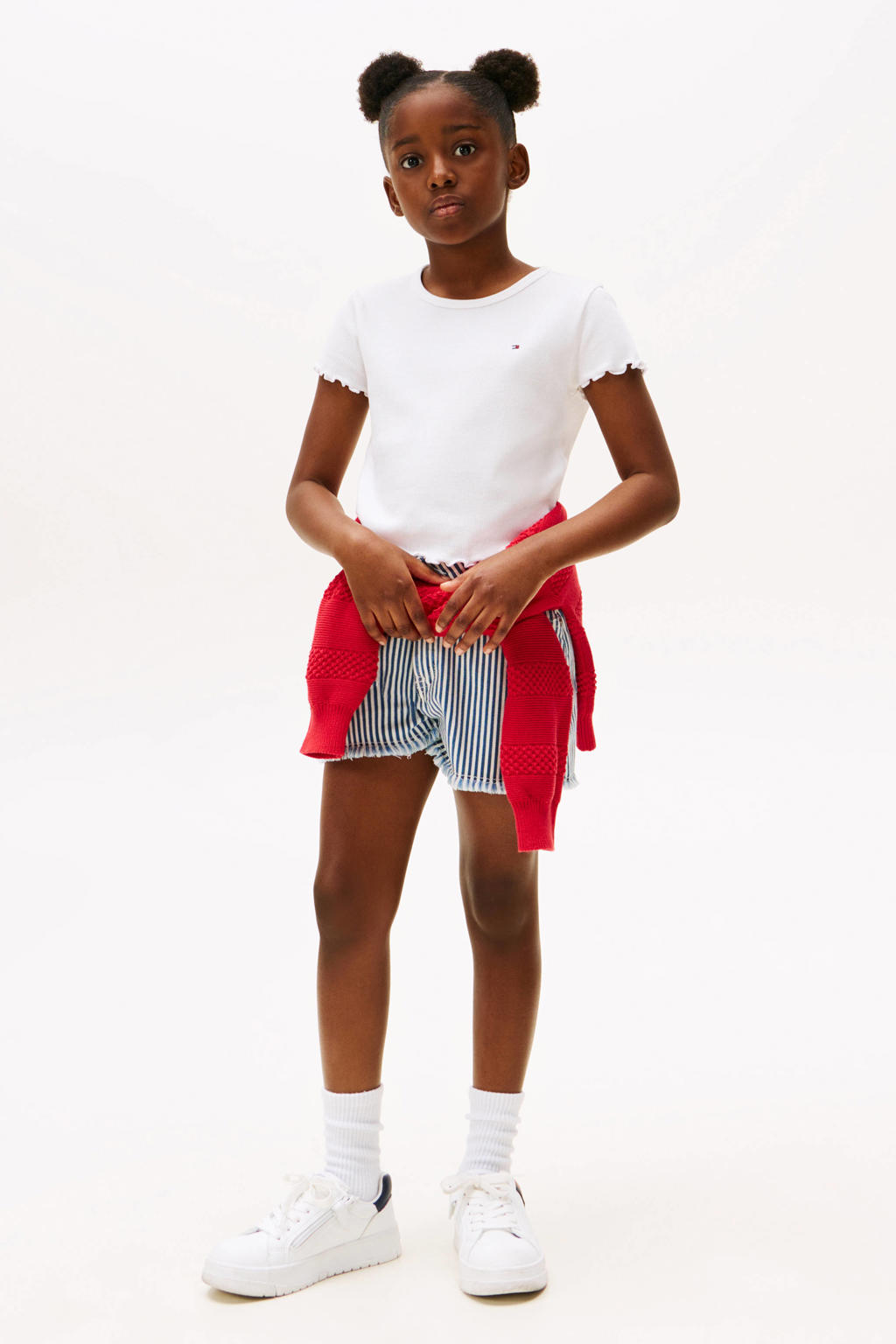 Tommy Hilfiger T-shirt wit rib gebreid