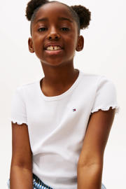 thumbnail: Tommy Hilfiger T-shirt wit rib gebreid
