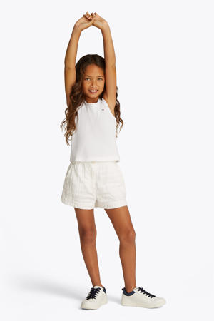 singlet wit rib gebreid