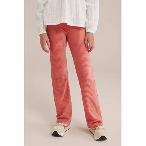 WE Fundamentals flared legging oranje Broek Meisjes Corduroy Effen