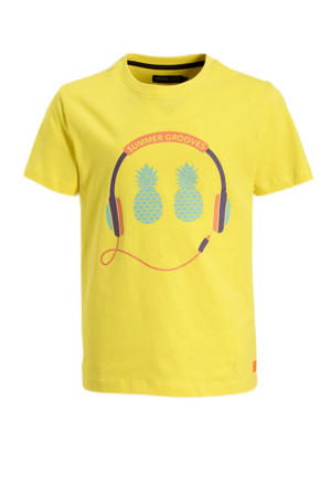 T-shirt Pakis met printopdruk geel
