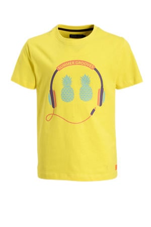 T-shirt Pakis met printopdruk geel