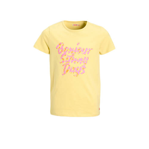 Orange Stars T-shirt met print geel Meisjes Katoen Ronde hals Printopdruk - maat 158/164 afbeelding