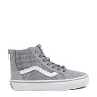 thumbnail: Grijs en witte jongens en meisjes VANS SK8-Hi Zip sneakers van suède-textiel/voering: textiel/voetbed: textiel met rits- en vetersluiting en effen