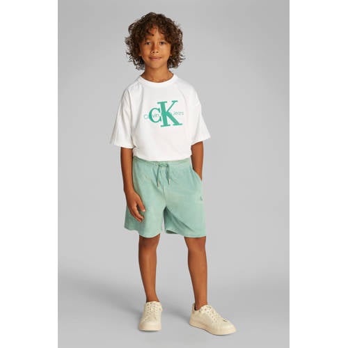 Calvin Klein casual short groen Korte broek Jongens Badstof Effen