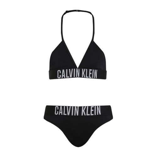 Calvin Klein triangel bikini zwart Meisjes Nylon Logo - maat 164/176 afbeelding