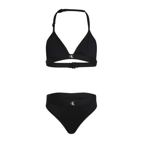 Calvin Klein triangel bikini zwart Meisjes Nylon Effen