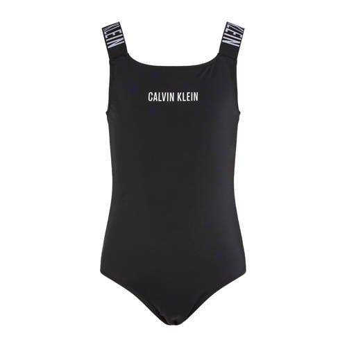 Calvin Klein badpak zwart Meisjes Nylon Logo